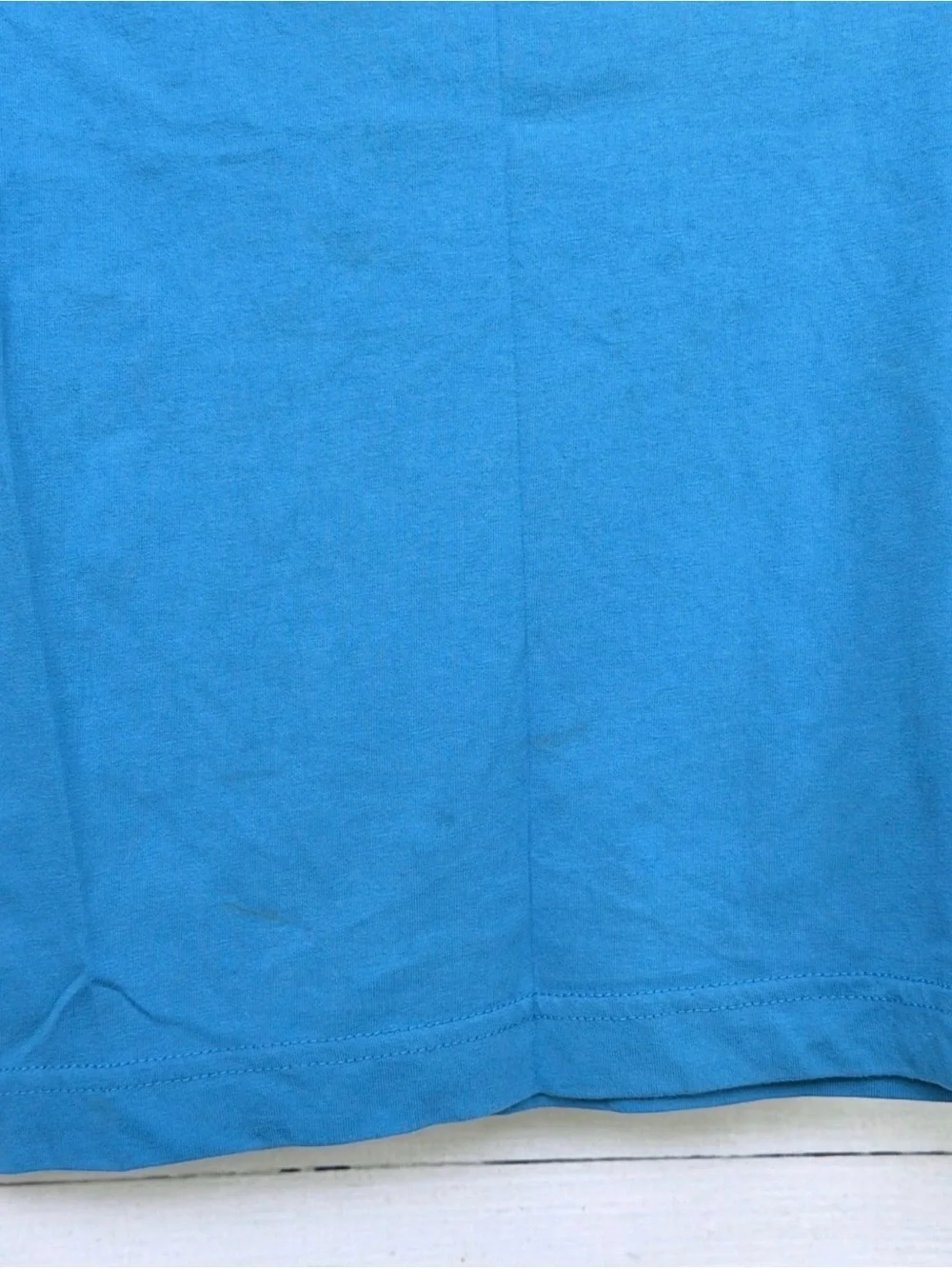 Nike Blue 'Just Do It' Graphic Tee with Neon Accents